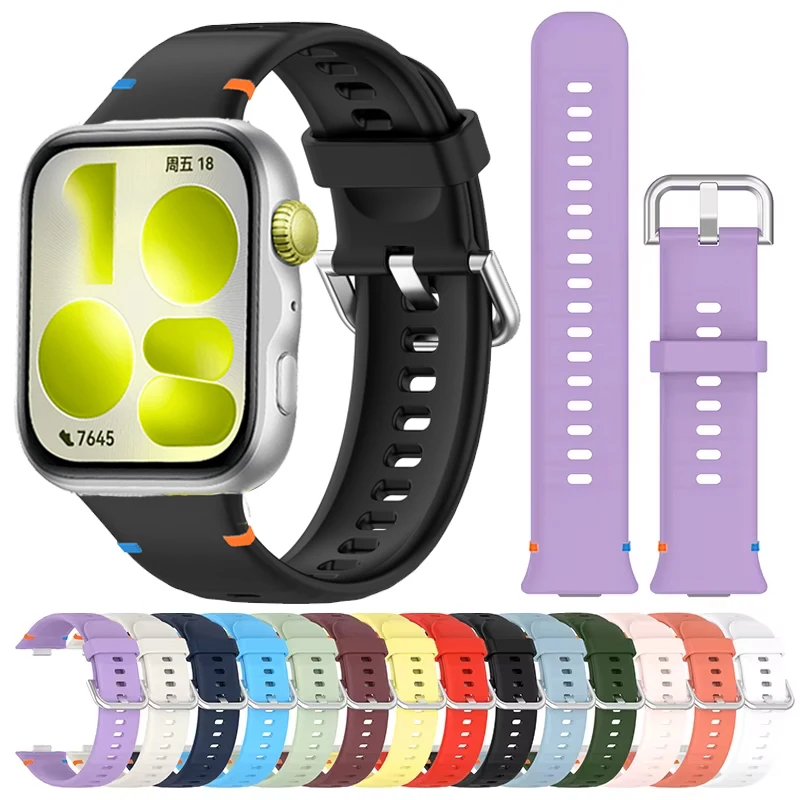 Sports Silicone Replacement Strap for Huawei Watch Fit 5 Pro