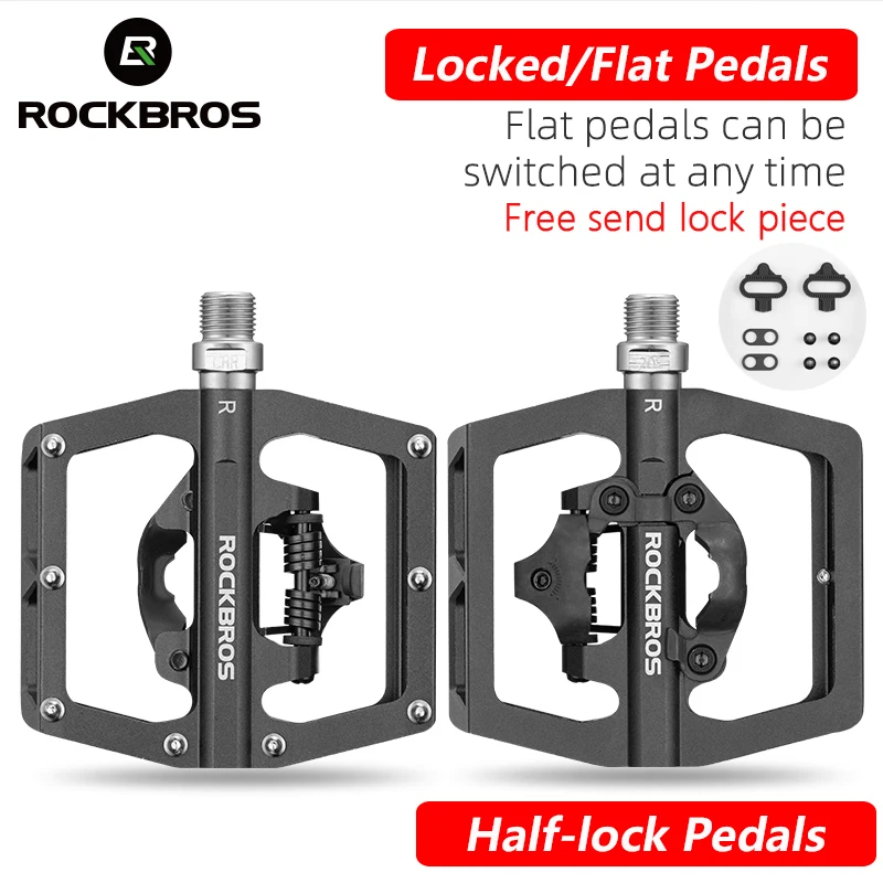 Mtb Bike Pedals Aluminum Alloy Flat 