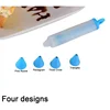 Silicone Food Writing Pen Decorating Pen with 4 Patterns of Icing Piping Pen Tips Cookie Cream Pastry Decorating Pens for Baking 2