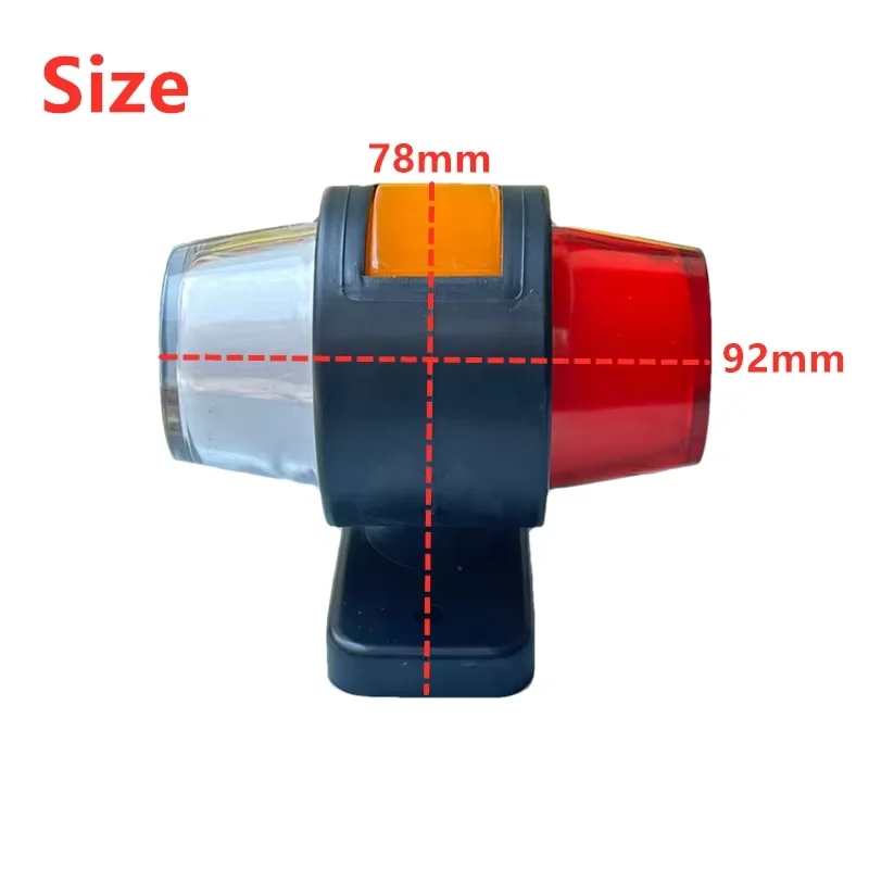 LED Marker Lights 2PCS 12V 24V Double Side with Side Lights Truck LED Marker Lights Clearance lamp Truck Indicators Tail Light Caravan Rear lamp