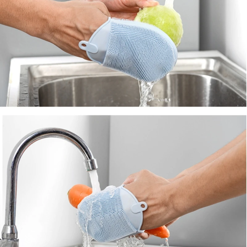 Massage bath towel silicone Skin Clean Silicone Bath Brushes Shower Gloves Bath Scrub Remover Body Exfoliating