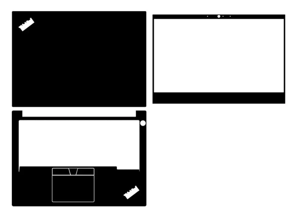 Pre-cut 1xTop+1xPalmrest+1xScreen Bezel Skin Sticker Cover For Thinkpad E14 T15 Gen 1 L15 Gen 2 T14 L480 L490 P53 P53S P15V P15S