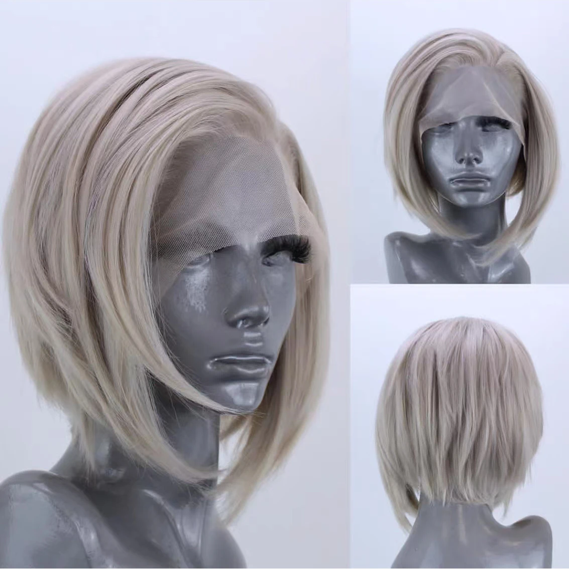 Hot Red Bob Wig for Women Girls Heat Resistant Synthetic Lace Front Wig Orange Short Bob Wigs Daily Use Cosplay Green AIMEYA