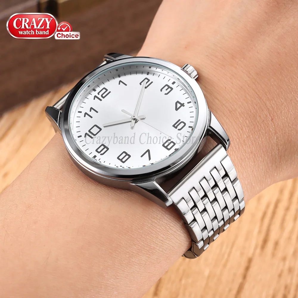 Premium Stainless Steel Watch Strap with Folding Buckle - Universal Fit 18mm, 20mm, 22mm