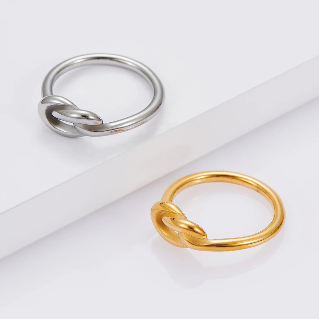 Knotted Heart Stainless Steel Hipster Fashion Men And Women Unisex Tail Engagement Ring finger ring,wedding rings,stainless steel ring