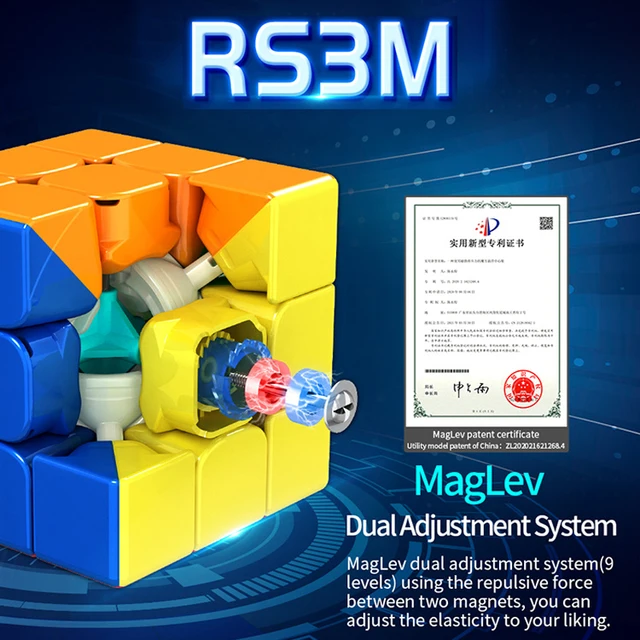 2021 MoYu RS3M Maglev 3x3x3 Magnetic Speed Cube Cubing Classroom 3*3 RS3 M Cubo Magico Puzzle Education Toy Kid Gift 3