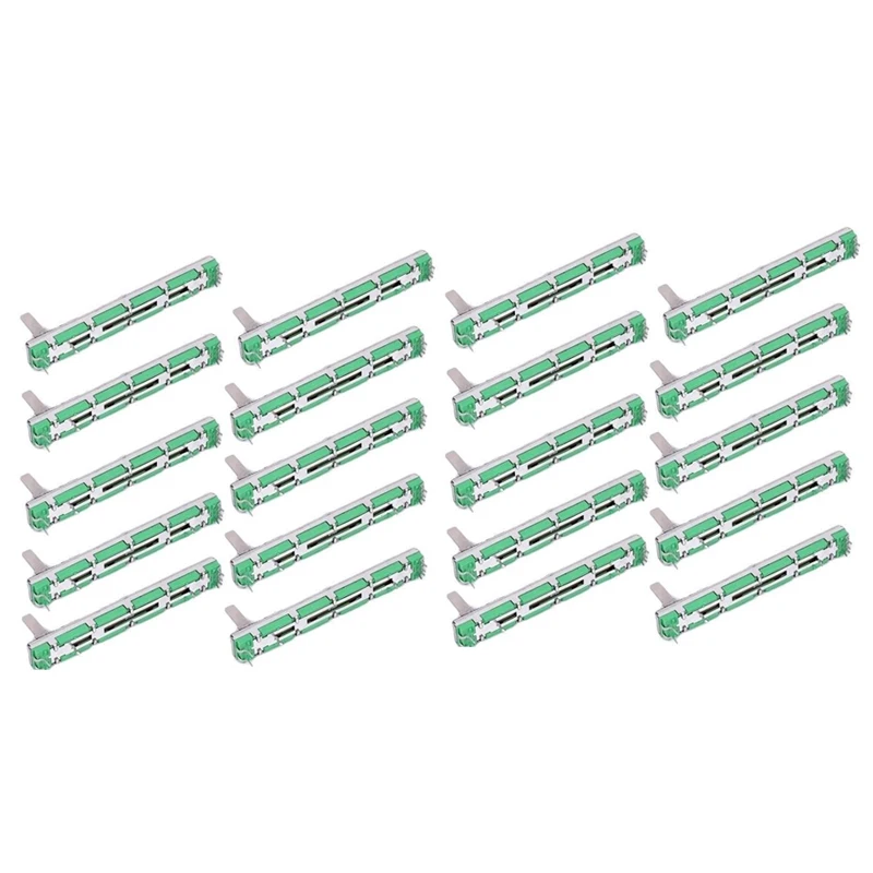최신 20Pcs 75mm Behringer 믹서 페이더 B10K 더블 스트레이트 슬라..