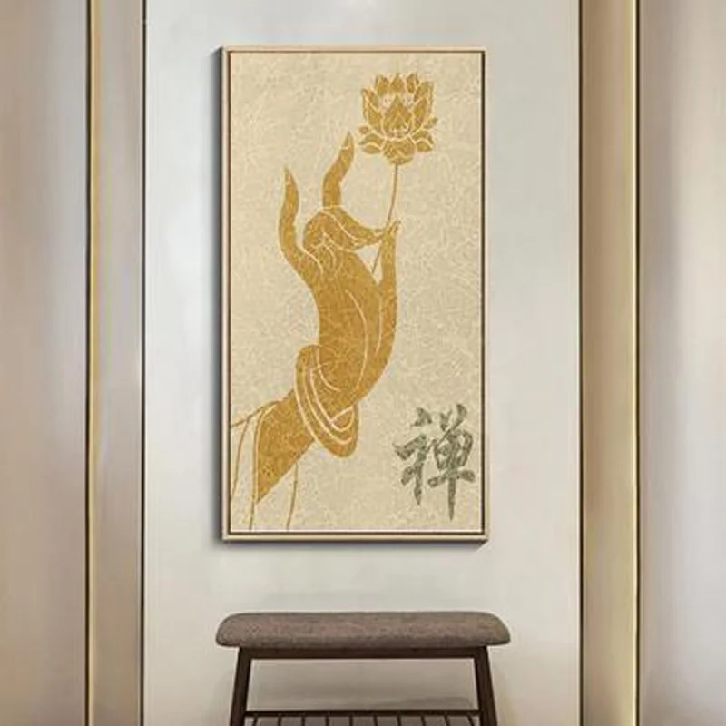 Decorative Heart Sutra Wall Art, Hanging Scroll Painting, Buddhist Art, Prajna Paramita, Chinese Style