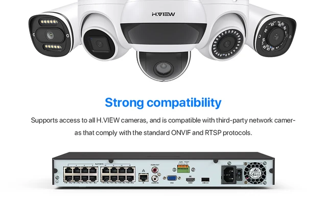 H.View 防犯録画機 4K 8MP 16CH H.265ビデオレコーダー Amazon.co.jp: H.View 防犯録画機 NVRビデオレコーダー4K 8MP