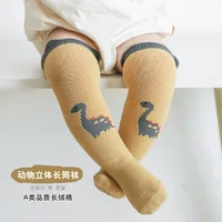New Infant Baby Girls Boys Soft Cotton Children Socks Kids Knee High Cute Printing Long Sock Candy Color Toddler Newborn Socken 4