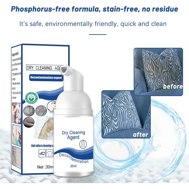 Down Wear Detergent Dry Cleaner Down Jacket Wash Free Foam Sprays 30ML Stain Remover For Shoes Jackets Clothes Efficient