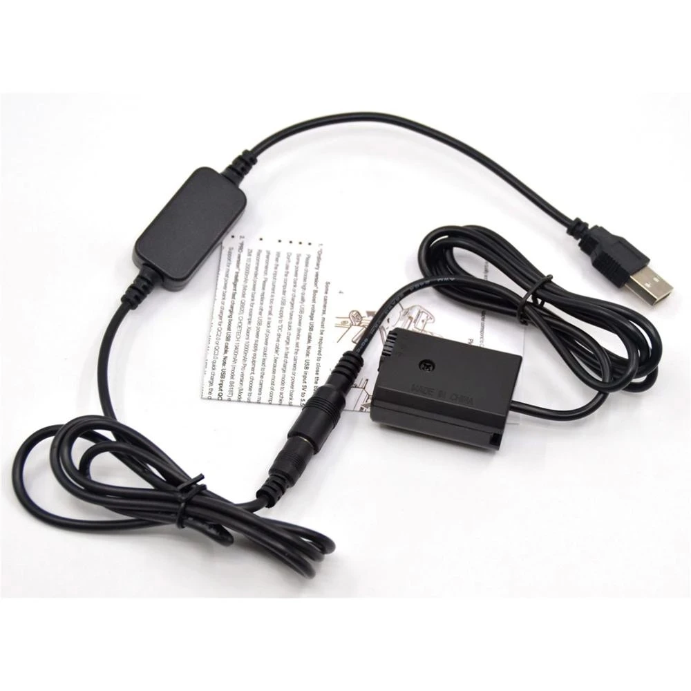 Alimentatore Finto Batteria Fotga NP-FW50 Con Cavo USB Per Sony NEX, A7, A6000, A6300, A6500, Alimentazione Continua 5V 2A