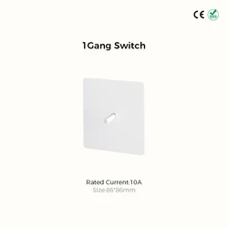 Avoir White Matte Wall Toggle Switch with European Standard Power Socket and Charging Port (1Gang switch)