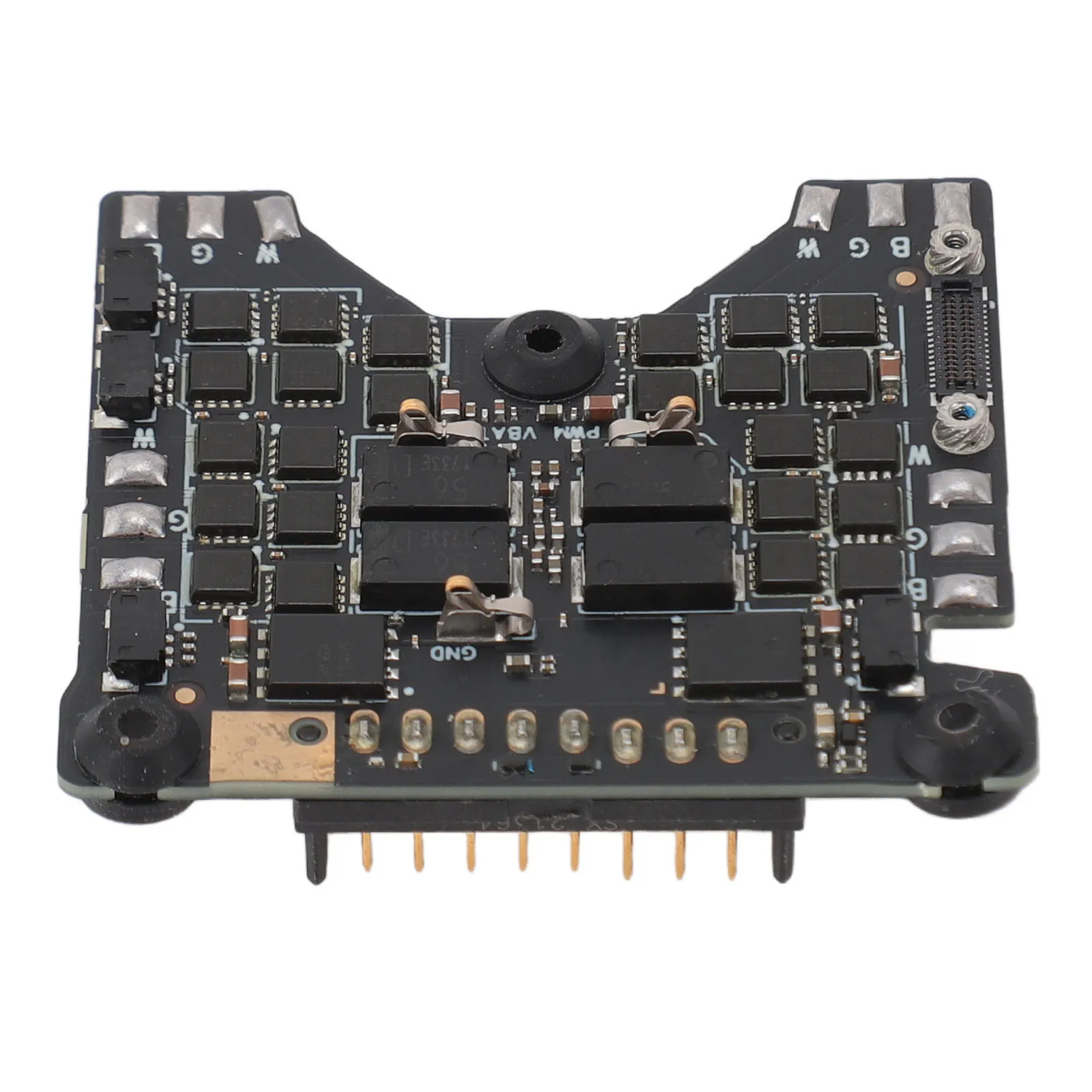 Carte contrôle ESC pour Mavic 3 Pro posée sur fond noir, circuits imprimés nets.