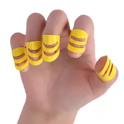 Fingertip Protectors 5Pcs Picks Plastic Guitar Ukulele Thumb Finger Nail Set