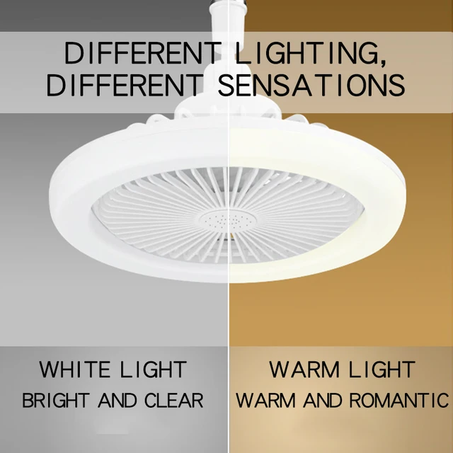 Ventilateur de plafond intelligent avec télécommande, lampe d'éclairage, base de convertisseur, chambre et salon, 85-265V, 3 en 1 4