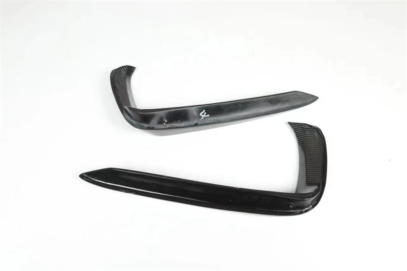 For Porsche Cayenne 9Y0 9Y3 2018 2019 20 2021 2022 Real Carbon Fiber Front Bumper Grill DRL Lip Spoiler Air Outlet Kit Splitter - - Racext 23