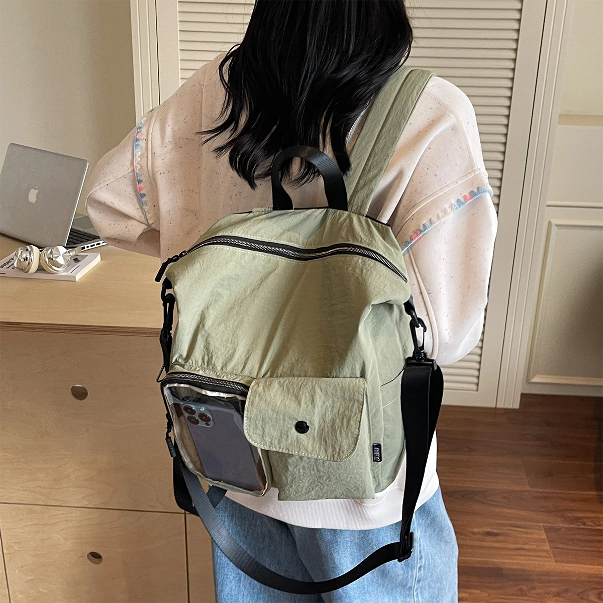 High-End Oxford Cloth Multifunctional Backpack 2025 New Versatile Shoulder Tote Bag Large Capacity Travel Backpack Crossbody Bag for Hiking