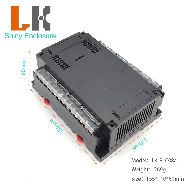 lk plc08a diy bloco de terminais abs plastico 01