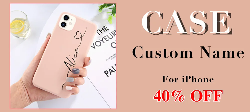 Custom Name for iPhone 12 Pro Max 7 8 Plus X XR XS 11 Phone Case With Strap SE 2020 Coque Girls Gift Soft Silicone Funda DIY mobile pouch