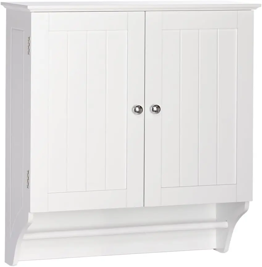 Two Door White Wall Bathroom Cabinet Versatile Stylish Design Durable Sturdy Construction Effortless Setup Home Furniture