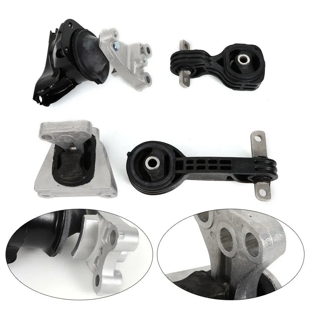 4PCS Engine Motor + Trans Mount Set Kit 50820-SVA-A05, 50850-SNA-A81 1.8L Automatic Fits Hon-nda Civic 2006 2007 2008 2009