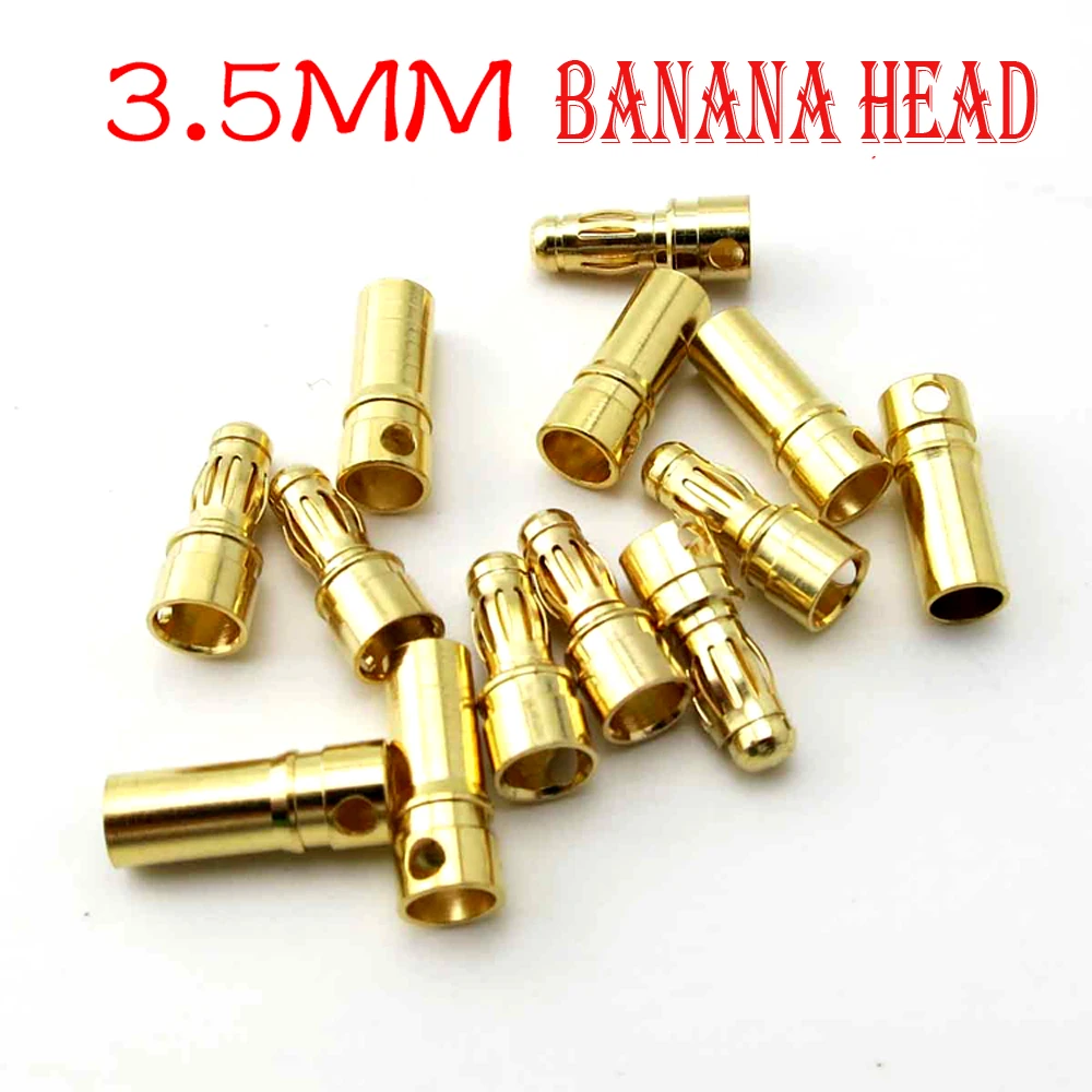 

20 SET 3.5MM Banana Head Multi-axis Aviation Model Accessories UAV Outranner Brushless motor Connecting Plug With ESC
