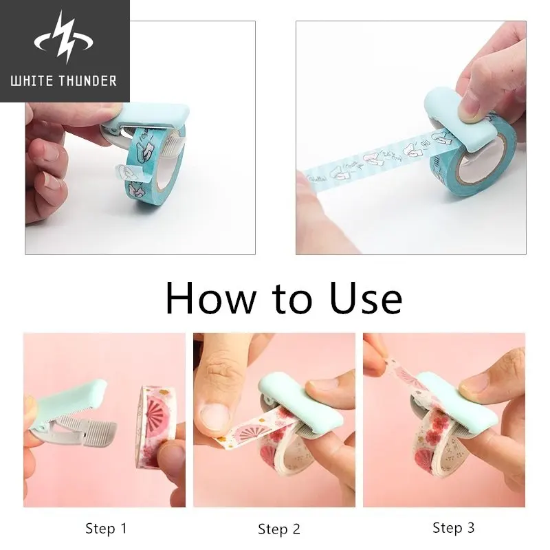 1pcs Color Masking Tape Cutter Mini Portable Dispenser For 6-30mm Paper Washi Tapes Stickers Home DIY Diary Album A6