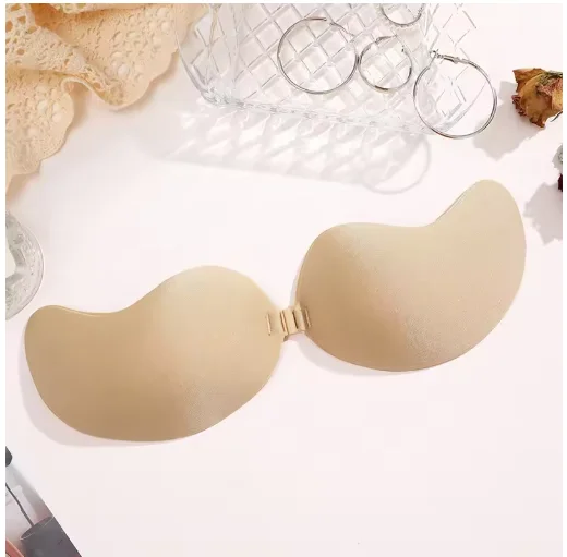 1Pair Women Invisible Underwear nubra Breast Patch Tow-Color Hypoallergenic Mango Cup bra Silicone Non-Falling Off Thin