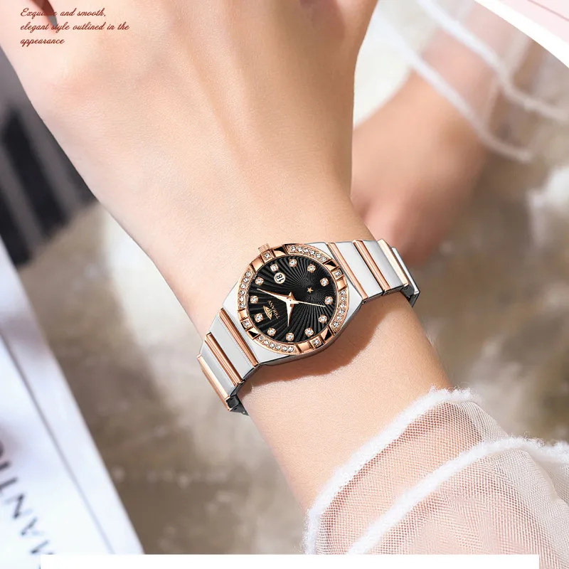 Luminous Ultra Thin Womens Watch Quartz Movement Minimalist Luxury Design