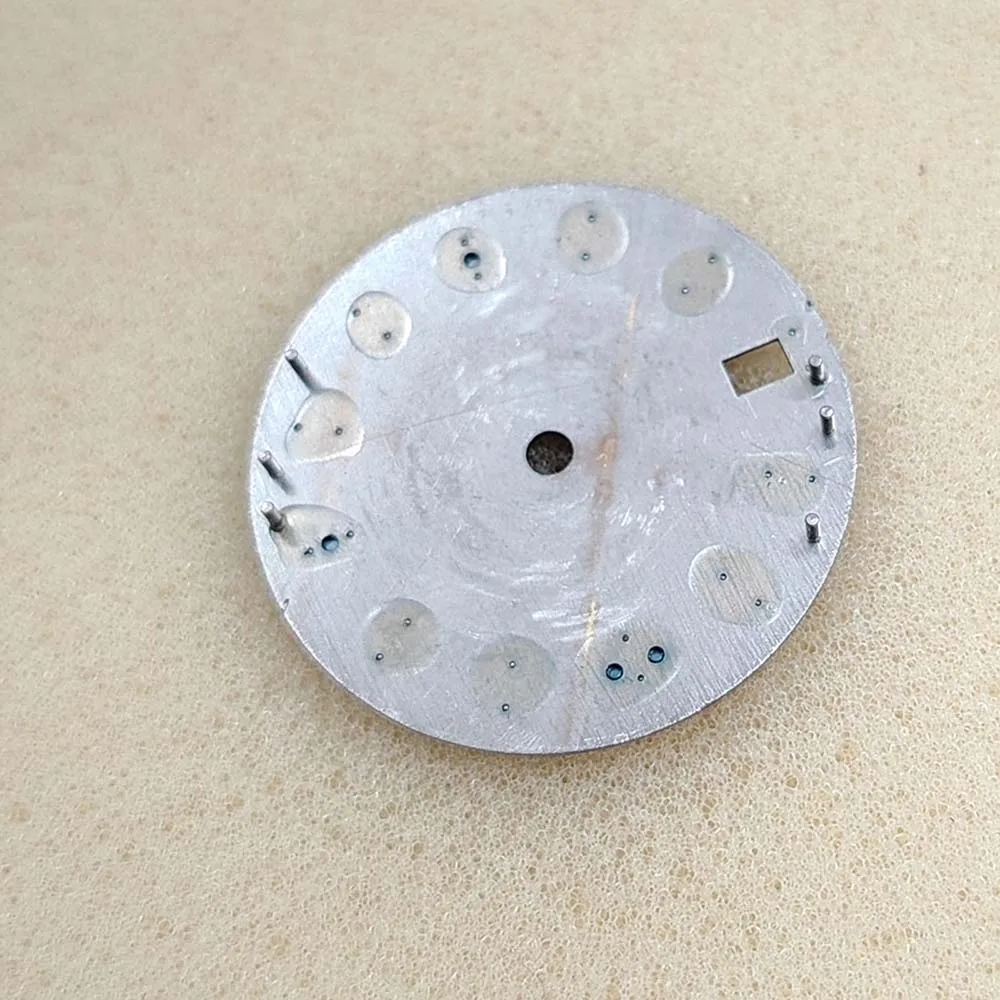 Green Luminous 28.5mm Single Calendar Watch Face Replacement - Available in Blue, Orange, and Black