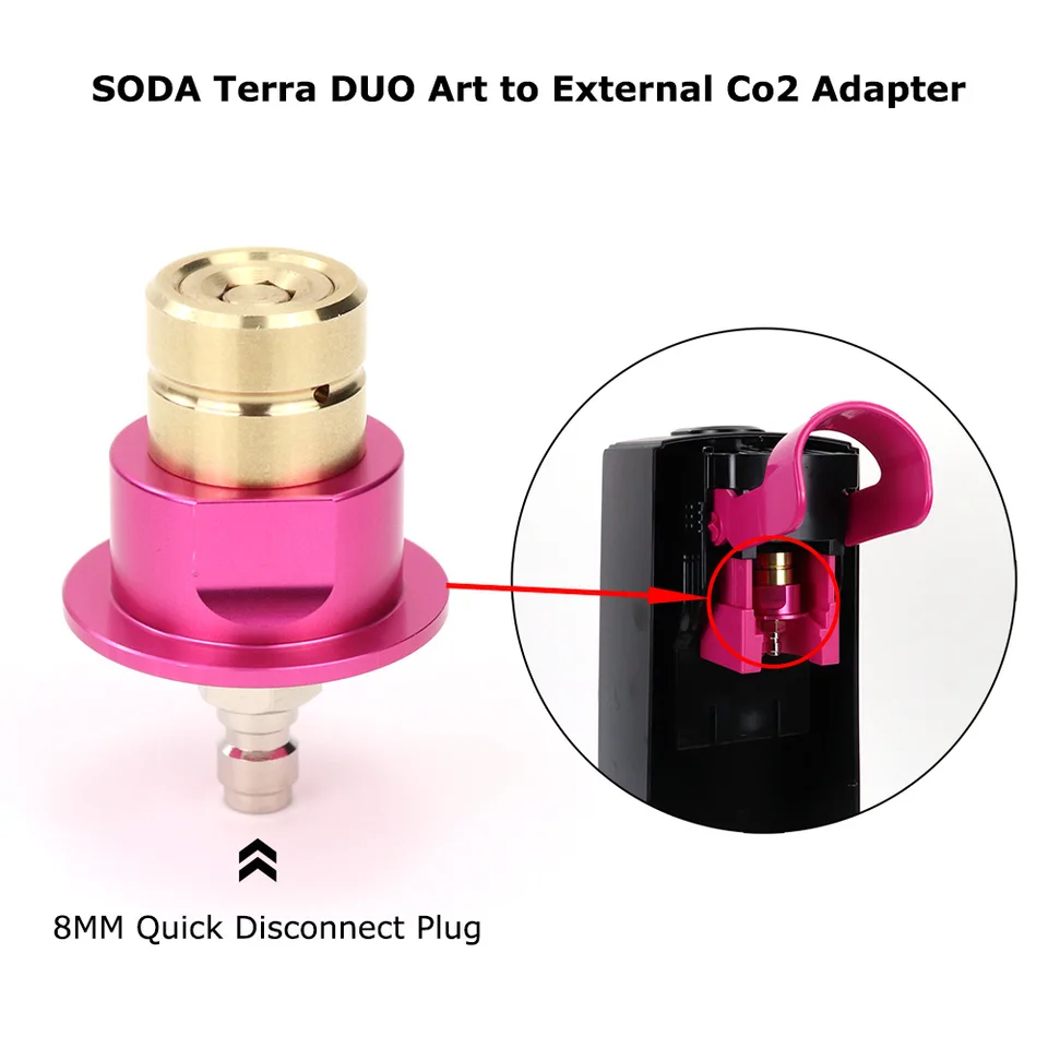 Adaptateur De Recharge CO2 Pour Machine à Soda - Compatible Terra, Duo, Art, Sodastream - Connecteur CGA320 Avec Manomètre