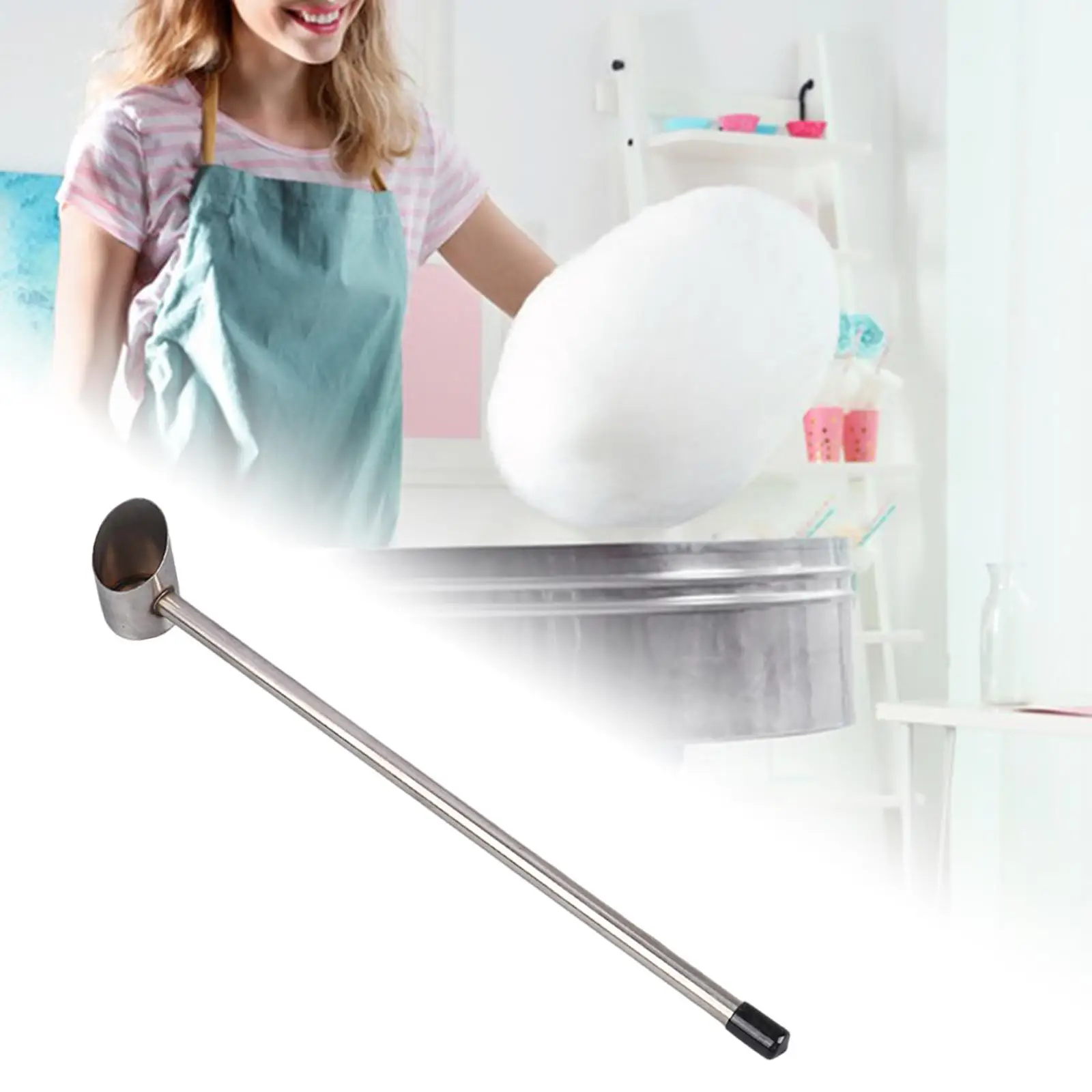 Candy Floss Spoon Teaspoon Replacement Accessory Long Handle Professional Cotton Candy Making Tools for Marshmallow Machine