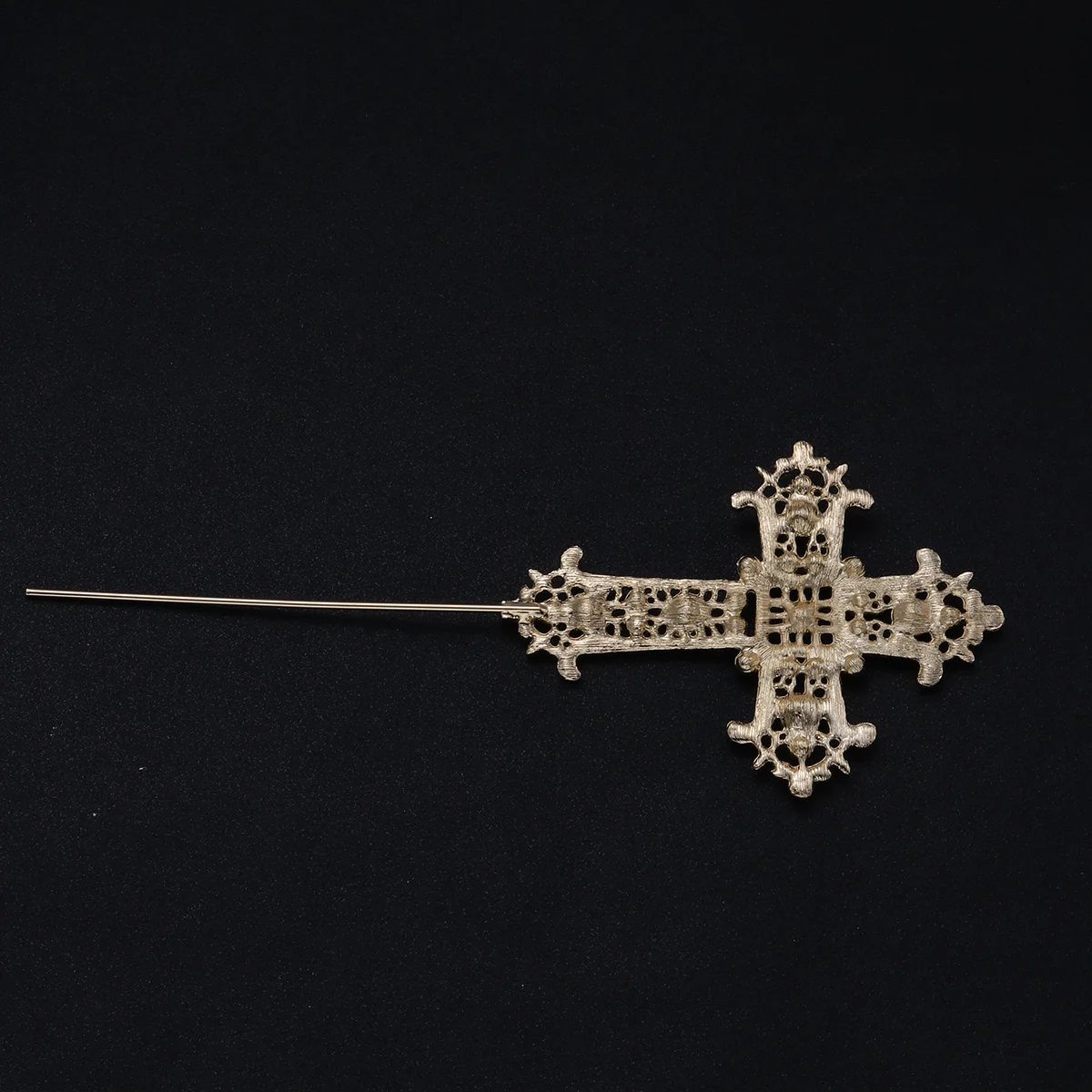 

1PC Diamond Cross Wedding Cake Picks Metal Cake Topper Christ Baptism Cake Decor (Golden)