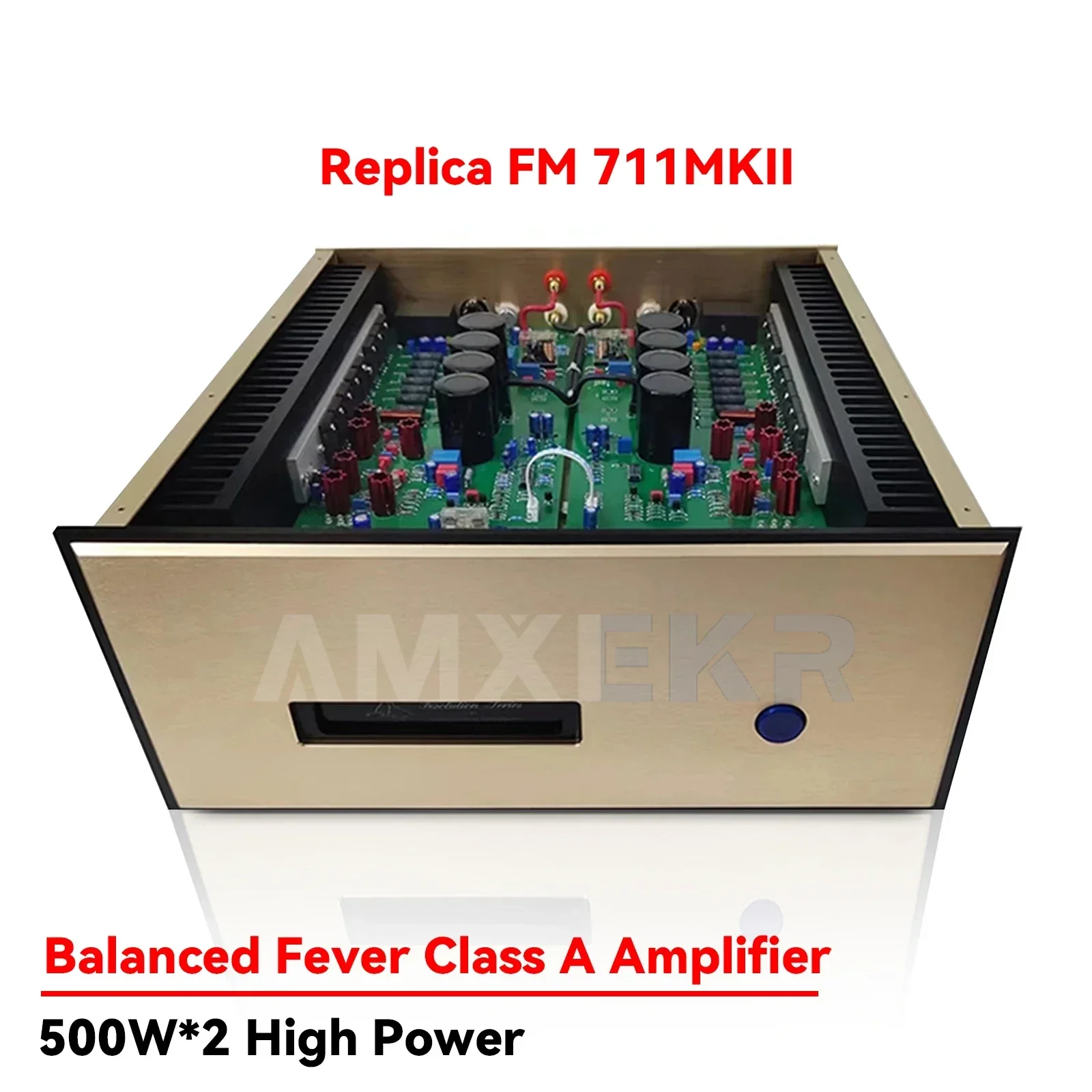 

AMXEKR Reproduction FM711 MKII Power Amplifier Class AB 250W*2 HiFi Home High-end Power Amplifier 1:1 Reproduction 100dB