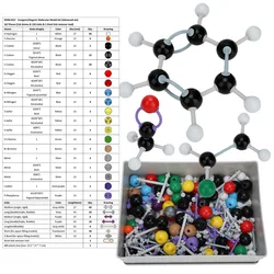 Organic and Inorganic Molecular Structure Building Kit - Educational DIY Set with 267 Pieces for Students and Teachers (With box)