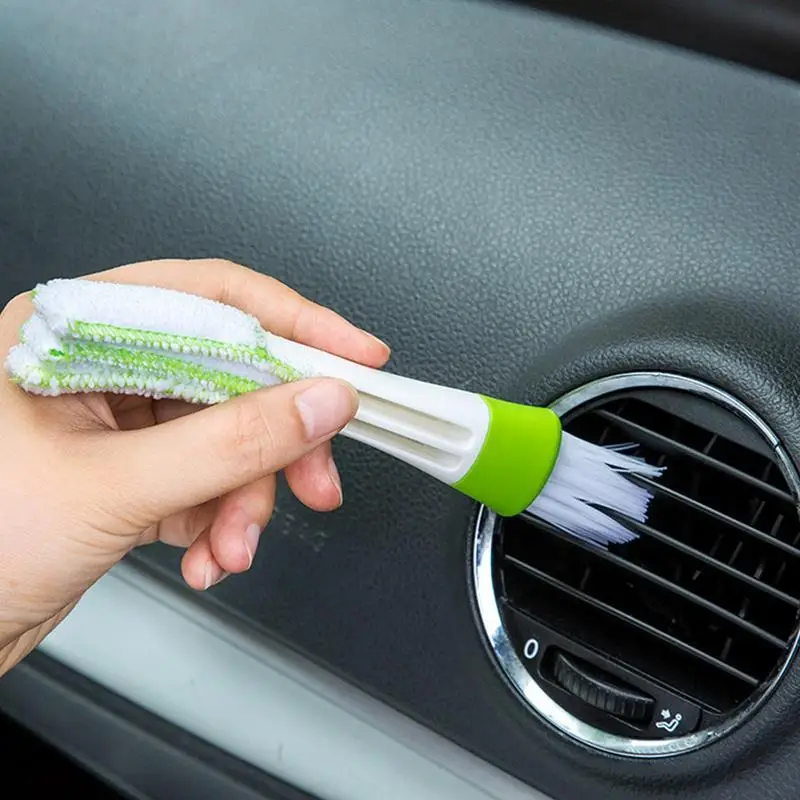 Car Vent Cleaner Double Head Auto Cleaner For Car Dust Collector Cleaning  Cloth Tool For Keyboard Window Leaves Blinds Shutter - AliExpress