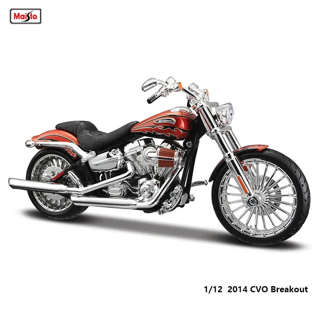 Maisto 1:12 Harley Davidson 2017 Road King Special Classic Static Die Cast Motorcycle Model Collectible Toy Gift - 2014 CVO Breakout