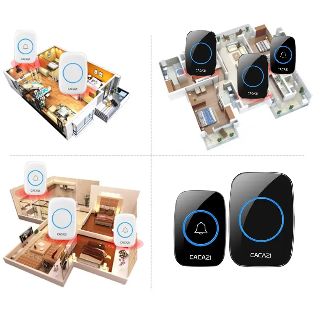 Home Welcome Smart Door Bell Waterproof Wireless Doorbell 60 Songs Home Welcome Chimes Ringtone 5 volume