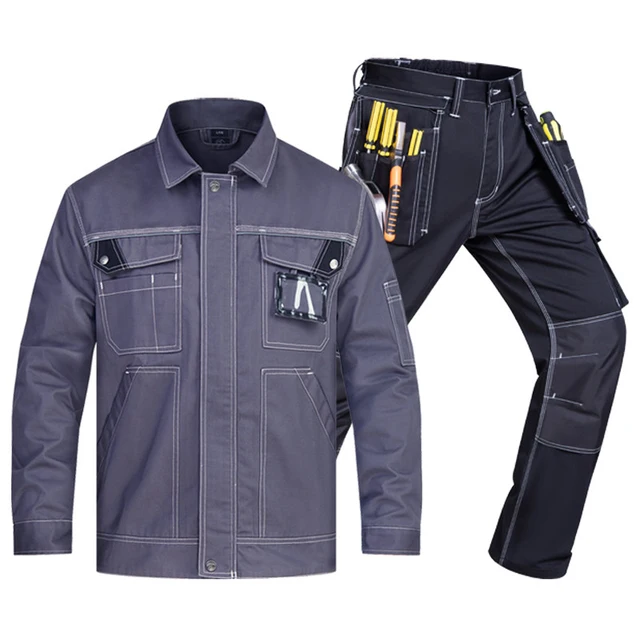 Mechanic Multi-Pocket Workwear Jacket and Trousers