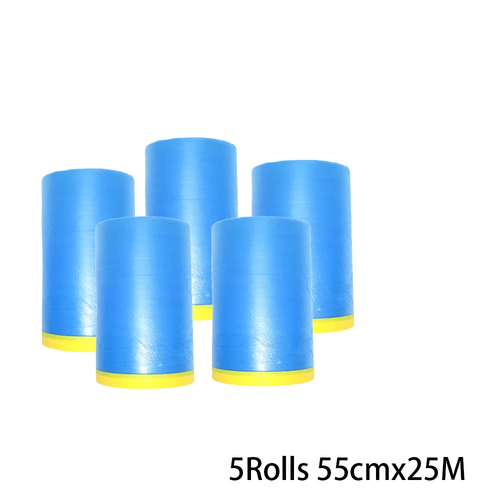 5 לחמניות סרט מיסוך סרט עבור ירידת בד טיפה בד סרט כיסוי צבע הרכב גיליון לכיסוי אבק רהיטים אבק
