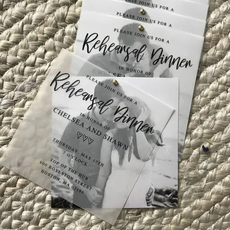 Wedding Invitation Vellum Paper Save The Date Greeting Card Thank You Party Supplies Bachelorette Party Baby Shower