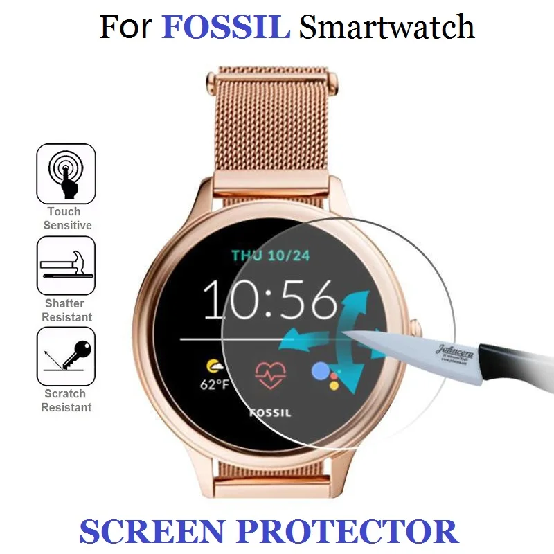

10PCS Screen Protector for Fossil Gen 6/5/4 Julianna/Garrett/Carlyle/Explorist/Venture/Sloan HR Smart Watch Tempered Glass Film