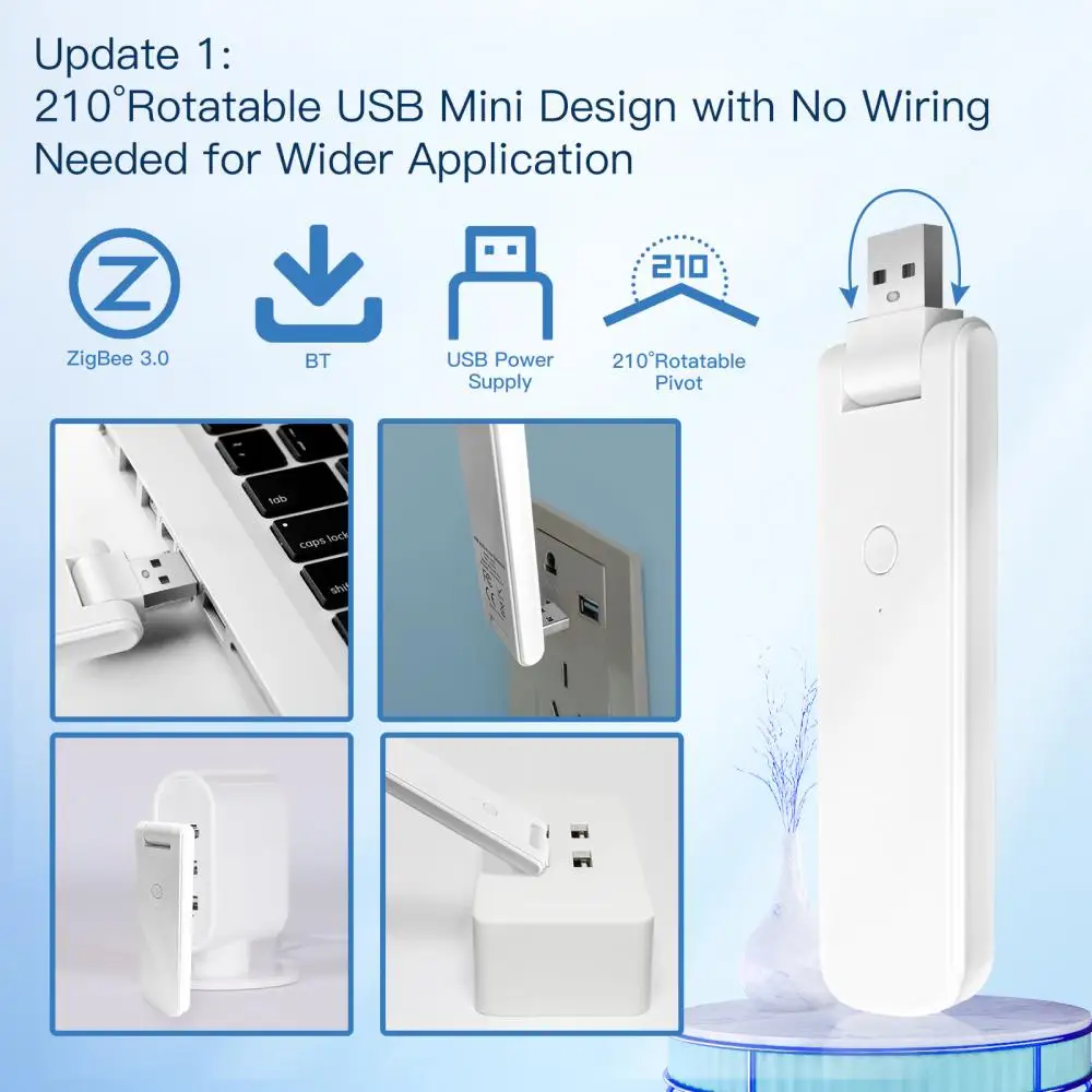 

Умный USB-шлюз Tuya + беспроводной концентратор ZigBee, управление умным домом, совместим с Alexa Google Home