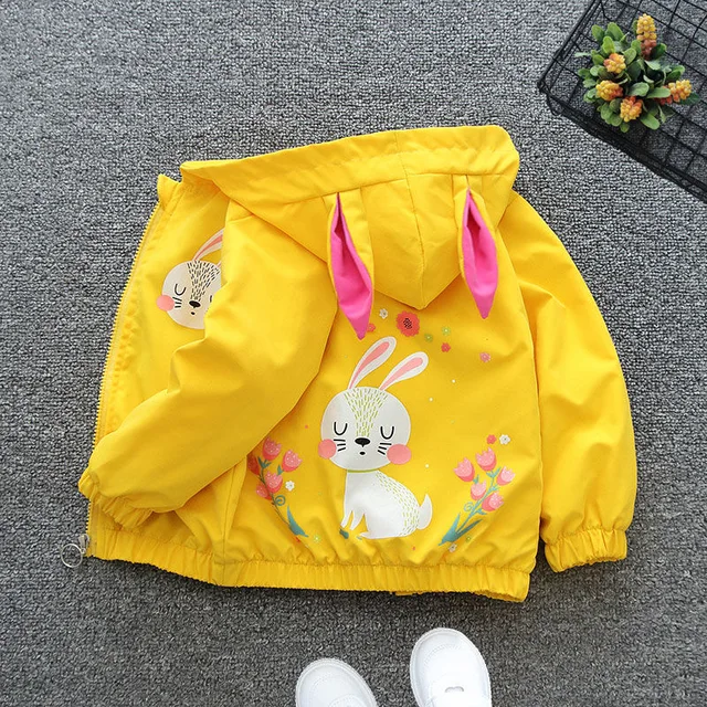 Neue Regenjacke Mädchen Kapuze Frühling