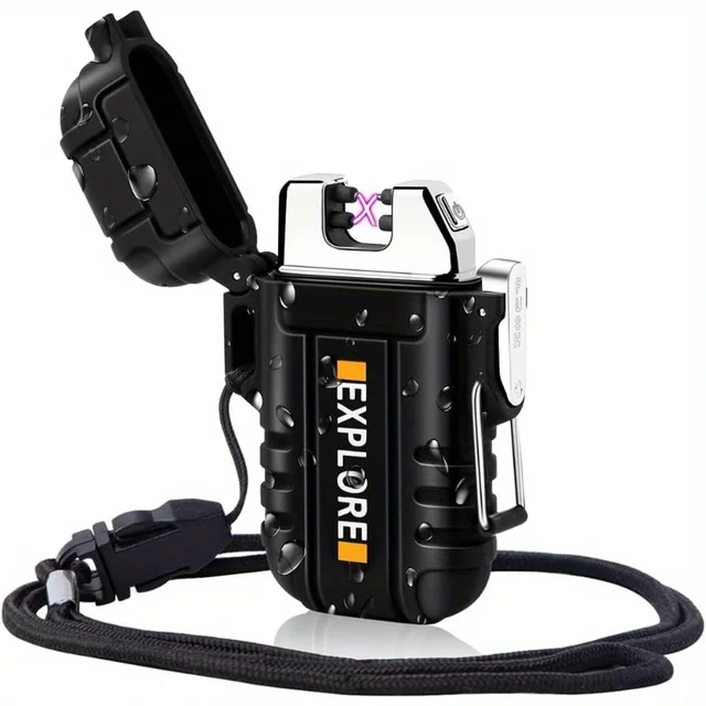 Arc igniter 2025 new USB Tape-C waterproof lighter arc plasma lighter outdoor camping windproof lighter smoking exquisite gift