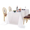 Rectangle Tablecloth Satin Table Cloth Bright Smooth White Table Cover for Wedding Party Christmas Supplies Table Decors 1