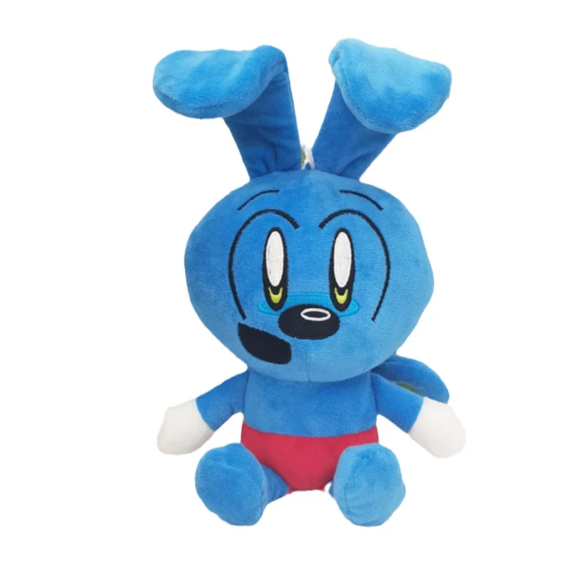 Riggy The Rabbit Monkey Plush Doll Toy Stuffed Animal Blue Bunny Cartoon Plushies Figures Soft Gift for Fans Christmas Birthday