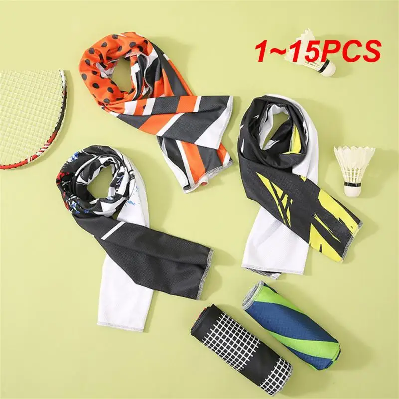 

1~15PCS Gym Towel Ice-cold Barrel Antibacterial Sweat-absorbent Lightweight Beach Accessories Microfiber Towel Polyester Fiber