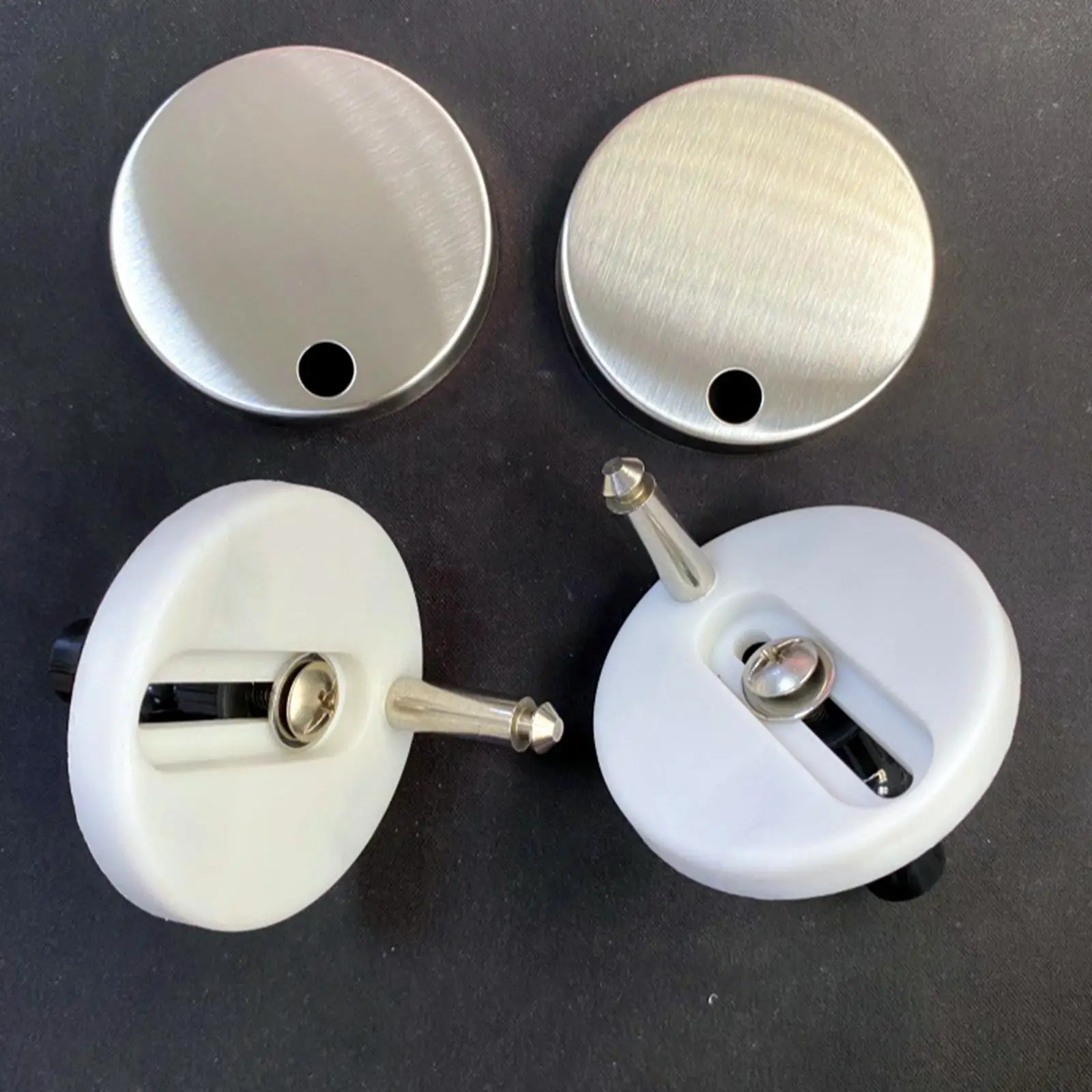 2x Toilet Seat Hinges Professional Replacement for Home Toilet Lid Fixings